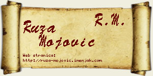 Ruža Mojović vizit kartica